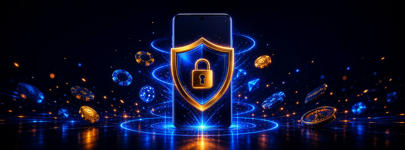 Smartphone protégé avec cadenas et bouclier