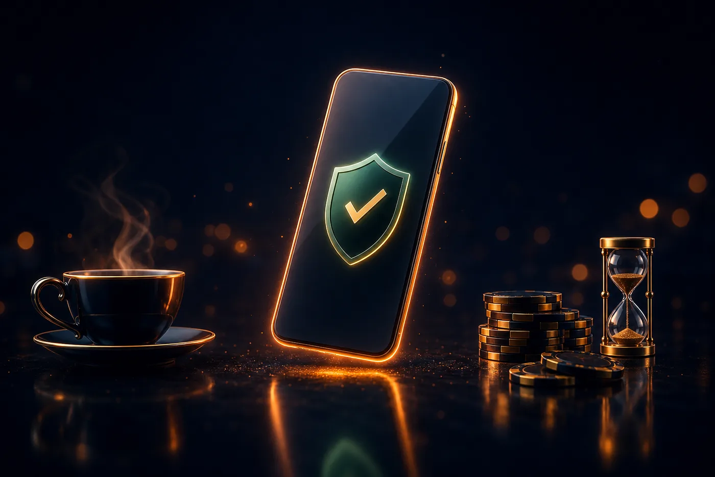 Personne détendue consultant son téléphone à son domicile, symbole d'un jeu maîtrisé